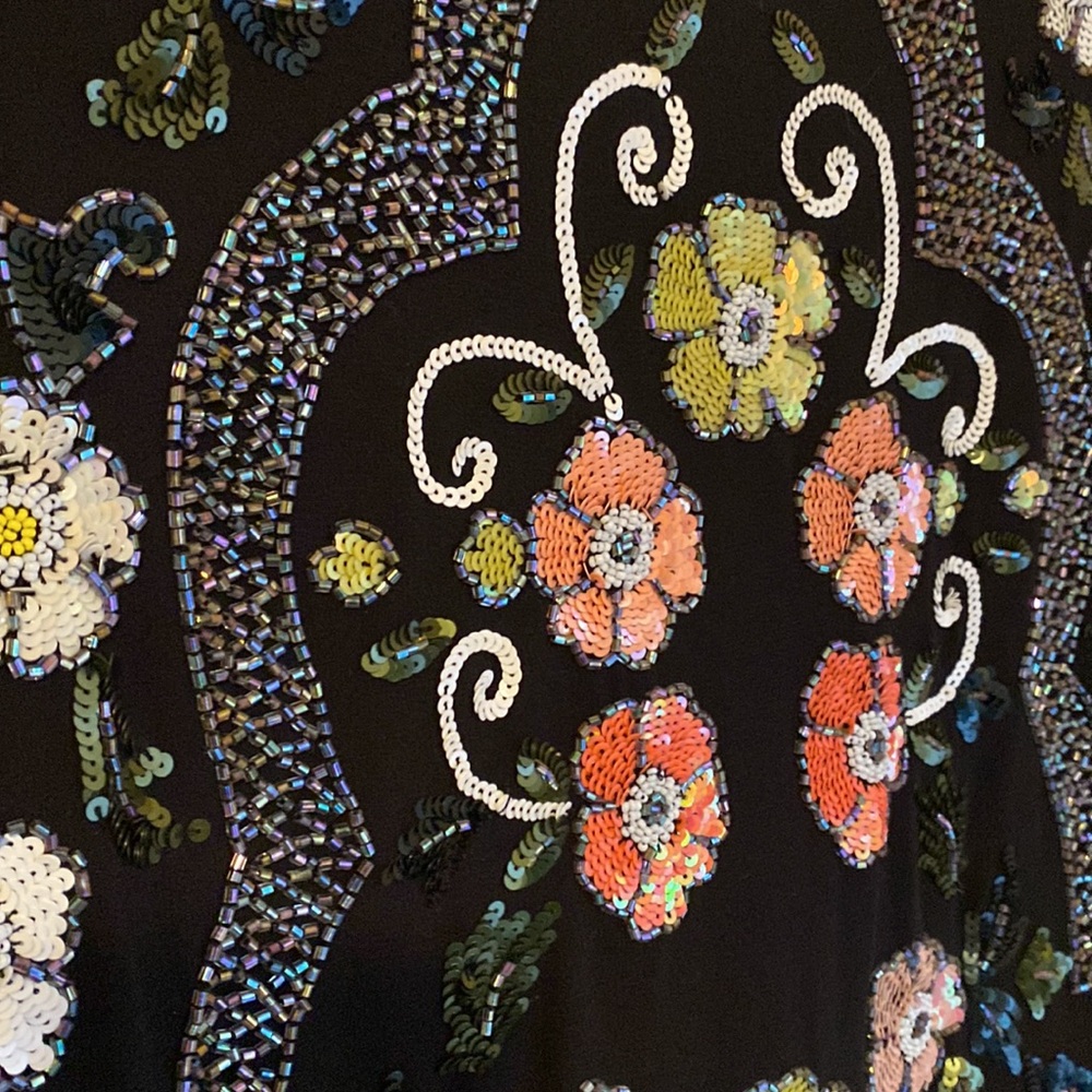 Needle&thread embellished black floral Locket dress size 2 - Picture 2 of 13